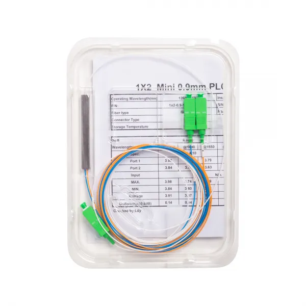 Сплиттер оптоволоконный PLC А-Оптик 1х2 SC/APC 1,5m SM купить с доставкой