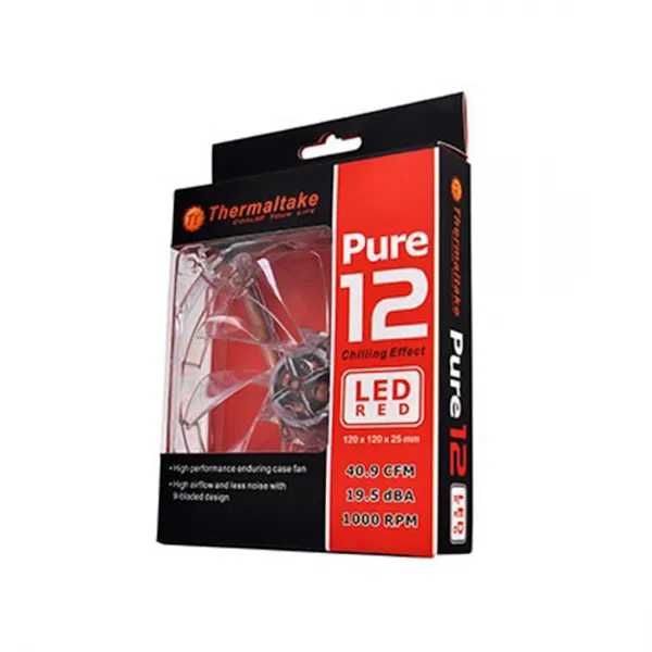 Кулер для компьютерного корпуса Thermaltake Pure 12 LED DC Fan Red купить с доставкой