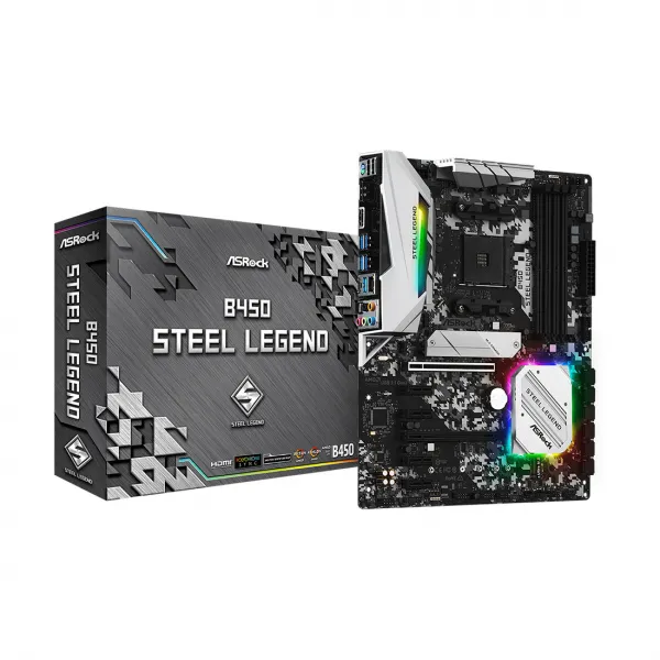 Материнская плата ASRock B450 STEEL LEGEND купить с доставкой