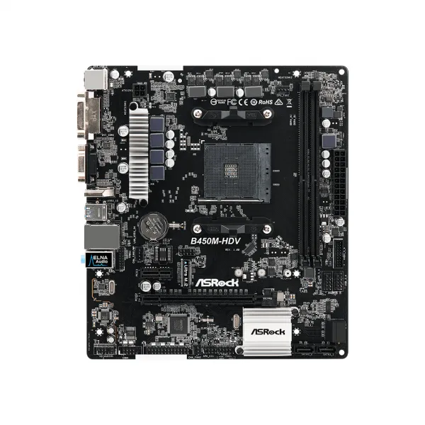 Материнская плата ASRock B450M-HDV R4.0 купить с доставкой