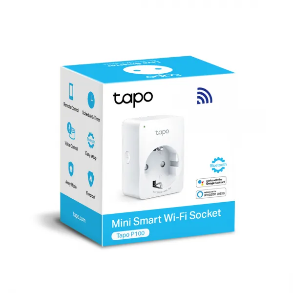 Умная мини Wi-Fi розетка TP-Link Tapo P100(1-pack) купить с доставкой