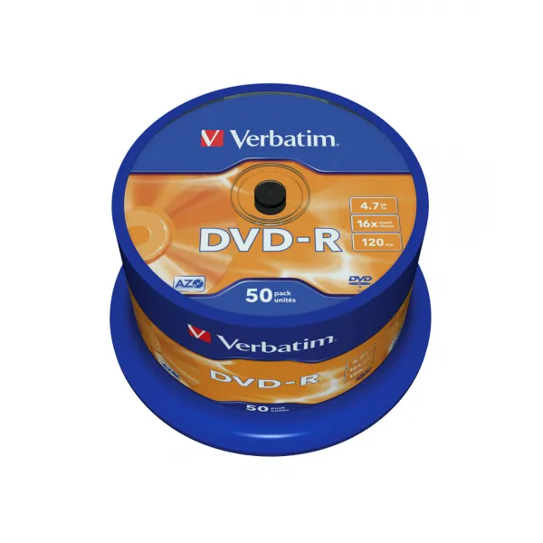 Диск DVD-R Verbatim (43548) 4.7GB 50штук Незаписанный купить с доставкой