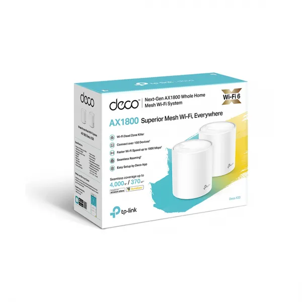 Беспроводная MESH-система Wi-Fi TP-Link Deco X20 (2-pack) купить с доставкой