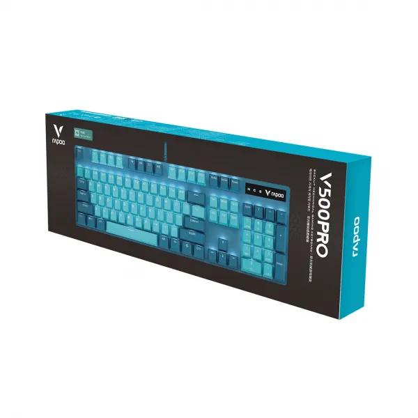 Клавиатура Rapoo V500PRO Cyan Blue купить с доставкой