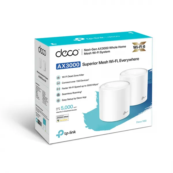 Беспроводная MESH-система Wi-Fi TP-Link Deco X60(2-pack) купить с доставкой