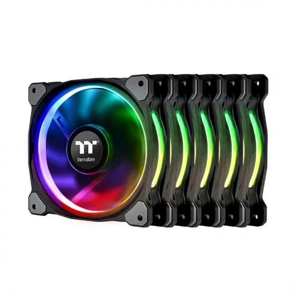 Кулер для компьютерного корпуса Thermaltake Riing Plus 12 RGB (5-Fan Pack) купить с доставкой