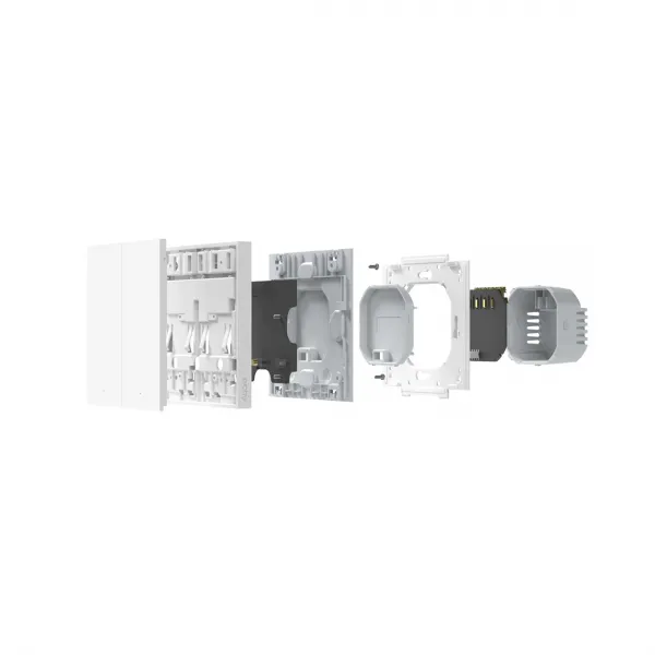 Настенный выключатель AQARA Smart Wall Switch H1(No Neutral, Double Rocker) купить с доставкой