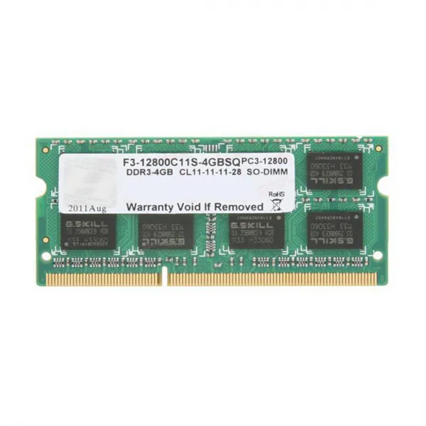 Модуль памяти для ноутбука G.SKILL F3-12800CL11S-4GBSQ DDR3 4GB купить с доставкой