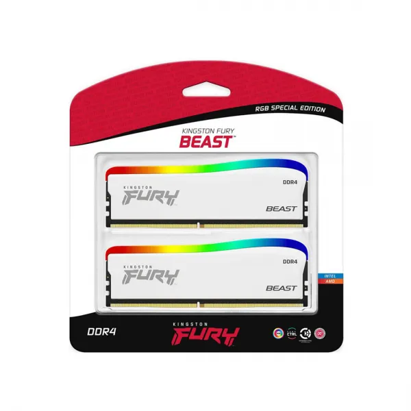 Комплект модулей памяти Kingston FURY Beast RGB KF432C16BWAK2/16 DDR4 16GB (Kit 2x8GB) 3200MHz купить с доставкой