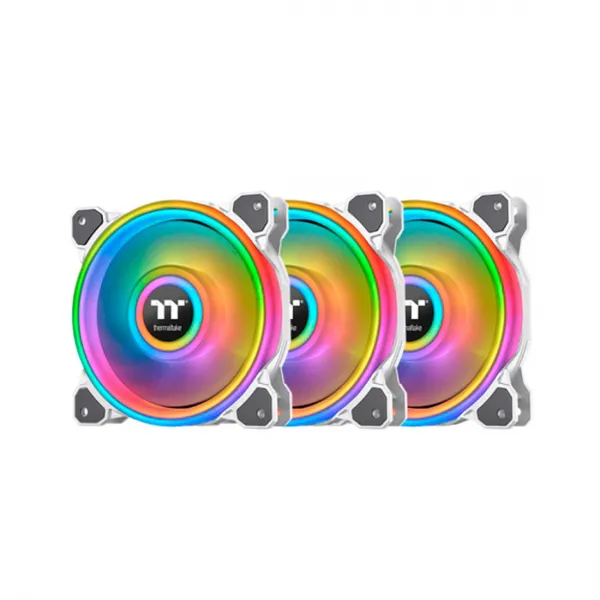 Кулер для компьютерного корпуса Thermaltake Riing Quad 12 RGB White (3-Fan Pack) купить с доставкой