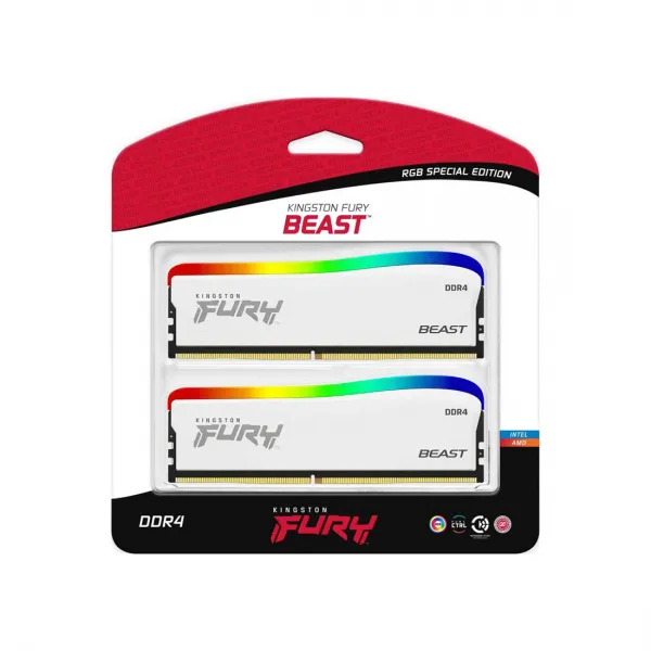 Комплект модулей памяти Kingston FURY Beast RGB KF432C16BWAK2/32 DDR4 32GB (Kit 2x16GB) 3200MHz купить с доставкой