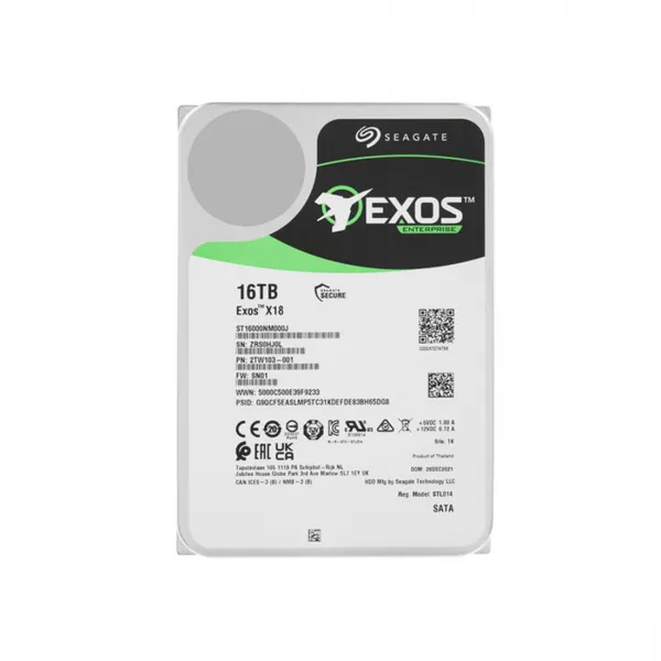 Жесткий диск Seagate Exos X18 ST16000NM000J 16TB SATA3 купить с доставкой