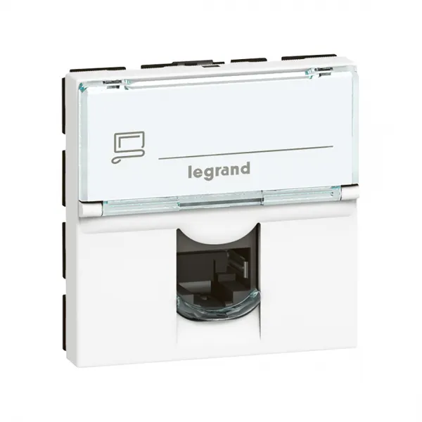 Розетка 2xRJ45 Cat.6 Legrand Mosaic купить с доставкой