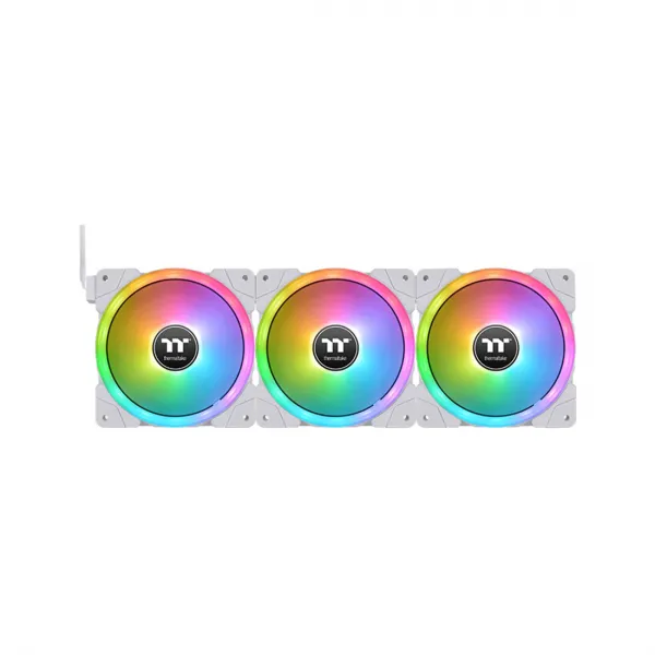 Кулер для компьютерного корпуса Thermaltake SWAFAN EX14 RGB PC Cooling Fan White (3-Fan Pack) купить с доставкой