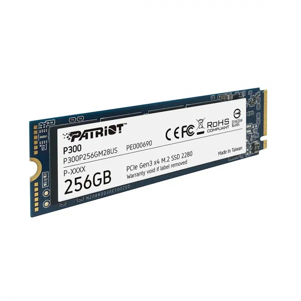 Твердотельный накопитель SSD Patriot P300 256GB M.2 NVMe PCIe 3.0x4 купить с доставкой