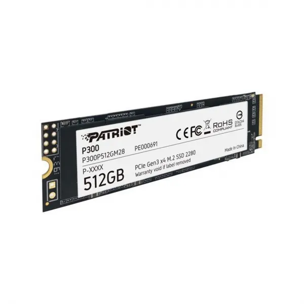 Твердотельный накопитель SSD Patriot P300 512GB M.2 NVMe PCIe 3.0x4 купить с доставкой