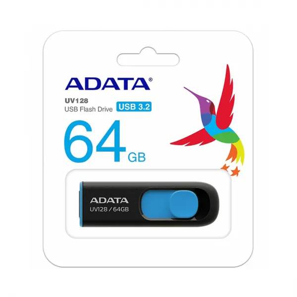 USB-накопитель ADATA AUV128-64G-RBE 64GB Черный купить с доставкой