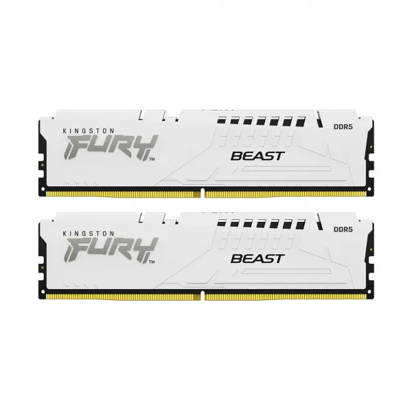 Комплект модулей памяти Kingston FURY Beast White EXPO KF552C36BWEK2-32 DDR5 32GB (Kit 2x16GB) 5200M купить с доставкой