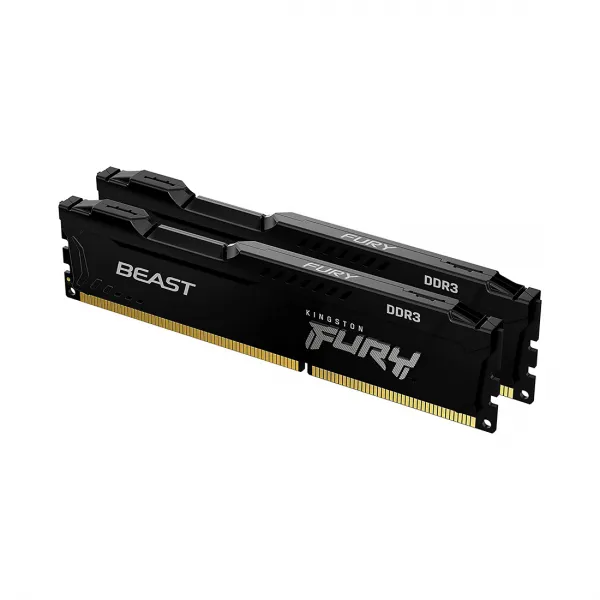 Комплект модулей памяти Kingston Fury Beast Black KF316C10BBK2/8 DDR3 8GB (Kit 2x4GB) 1600MHz купить с доставкой