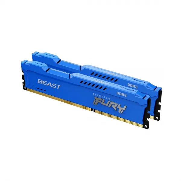 Комплект модулей памяти Kingston Fury Beast Blue KF316C10BK2/16 DDR3 16GB (Kit 2x8GB) 1600MHz купить с доставкой