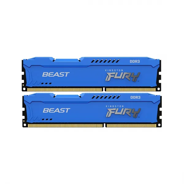 Комплект модулей памяти Kingston Fury Beast Blue KF316C10BK2/16 DDR3 16GB (Kit 2x8GB) 1600MHz купить с доставкой