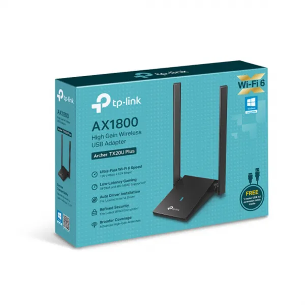 Сетевой USB адаптер TP-Link Archer TX20U Plus купить с доставкой