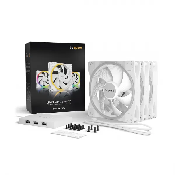 Вентилятор для компьютерного корпуса Bequiet! Light Wings 140mm PWM Triple Pack White купить с доставкой