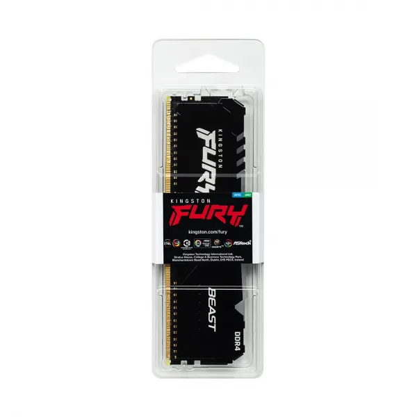 Модуль памяти Kingston FURY Beast Black RGB KF432C16BBA/16 DDR4 16GB 3200MHz купить с доставкой