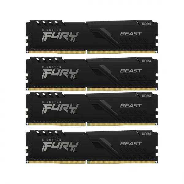 Комплект модулей памяти Kingston FURY Beast Black KF426C16BBK4/64 DDR4 64GB (Kit 4x16GB) 2666MHz купить с доставкой