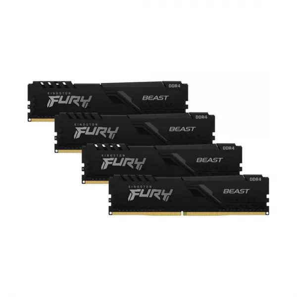 Комплект модулей памяти Kingston FURY Beast Black KF432C16BBK4/128 DDR4 128GB (Kit 4x32GB) 3200MHz купить с доставкой