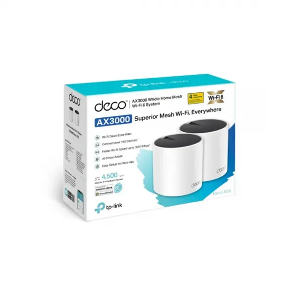 Беспроводная MESH-система Wi-Fi TP-Link Deco X55(2-pack) купить с доставкой