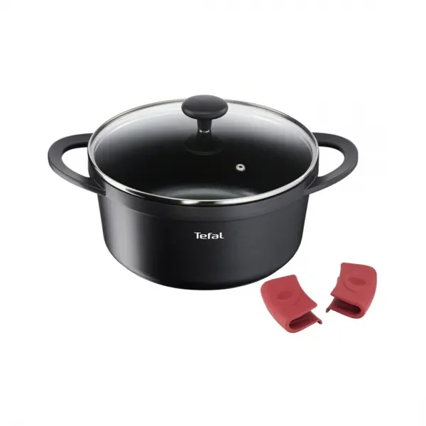 Кастрюля 24 с стек.крышкой TEFAL E2184675 купить с доставкой