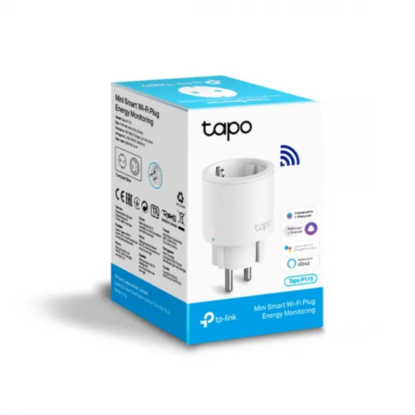 Умная мини Wi-Fi розетка TP-Link Tapo P115 купить с доставкой