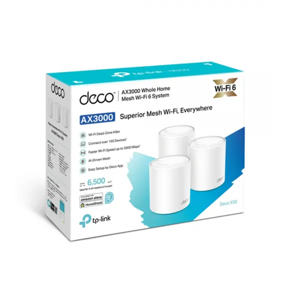 Беспроводная MESH-система Wi-Fi TP-Link Deco X50(3-pack) купить с доставкой