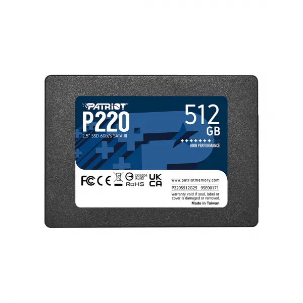 Твердотельный накопитель SSD Patriot P220 512GB SATA III купить с доставкой