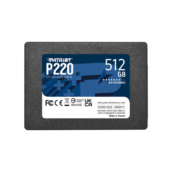 Твердотельный накопитель SSD Patriot P220 512GB SATA III купить с доставкой