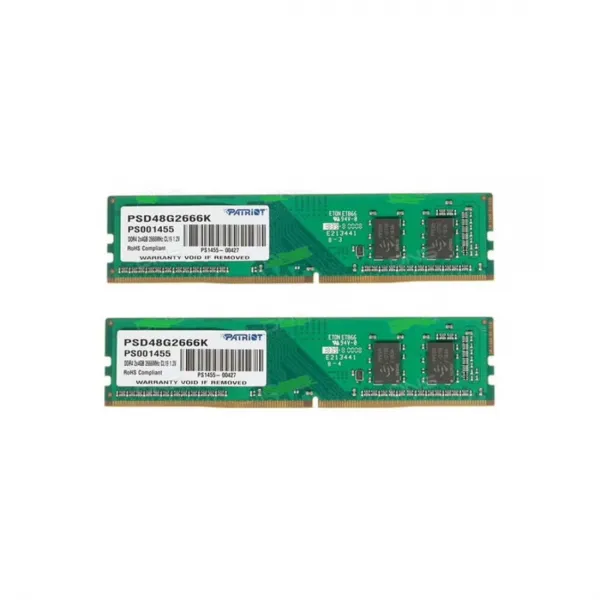 Комплект модулей памяти Patriot Memory Signature PSD48G2666K DDR4 8GB (Kit 2x4GB) 2666MHz купить с доставкой