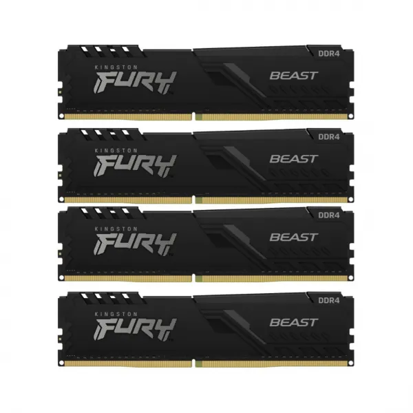 Комплект модулей памяти Kingston Fury Beast KF426C16BB1K4/64 DDR4 64GB (Kit 4x16GB) 2666MHz купить с доставкой