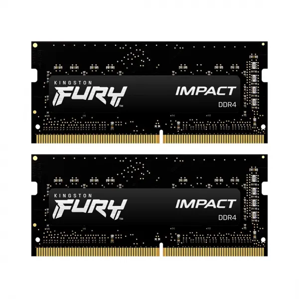 Комплект модулей памяти Kingston Fury Impact KF432S20IBK2/16 DDR4 16GB (Kit 2x8GB) 3200MHz купить с доставкой