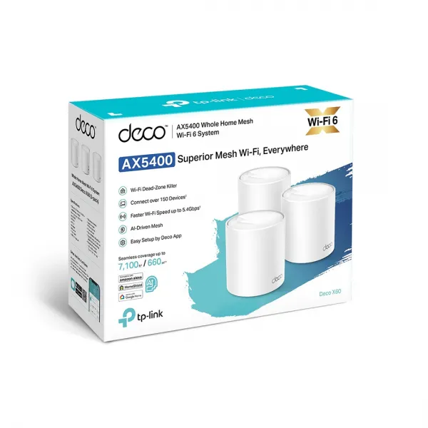 Беспроводная MESH-система Wi-Fi TP-Link Deco X60(3-pack) купить с доставкой