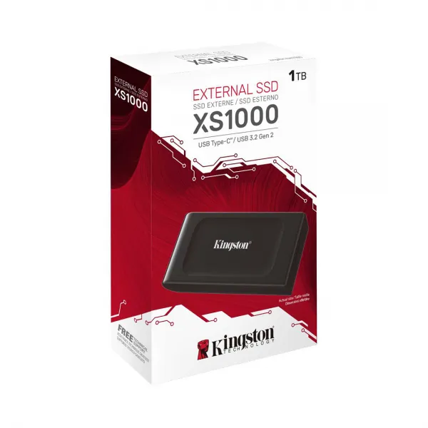 Внешний SSD диск Kingston 1TB XS1000 Черный купить с доставкой