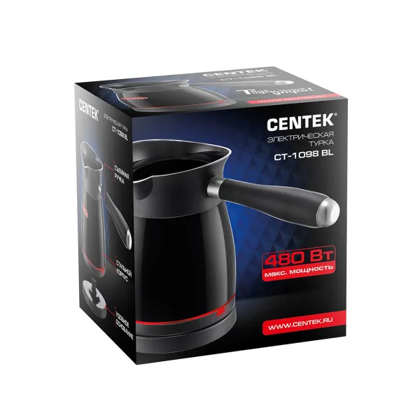 Электрическая турка Centek CT-1098 (черный) купить с доставкой