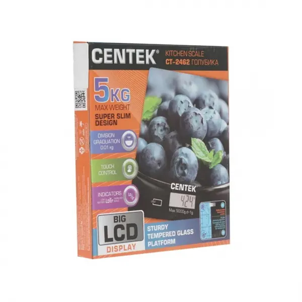 Весы кухонные Centek CT-2462 (Голубика) купить с доставкой