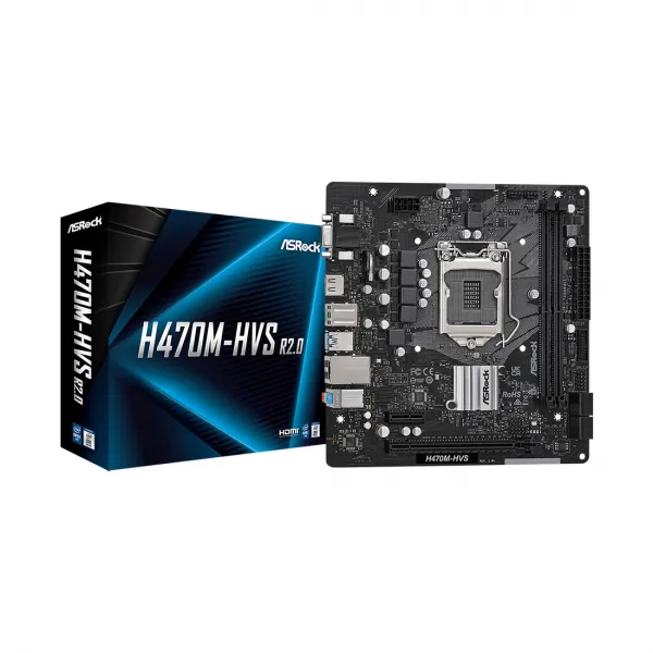 Материнская плата ASRock H470M-HVS R2.0 купить с доставкой