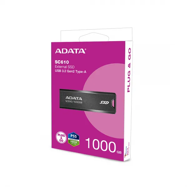 Внешний SSD диск ADATA 1TB SC610 Черный купить с доставкой