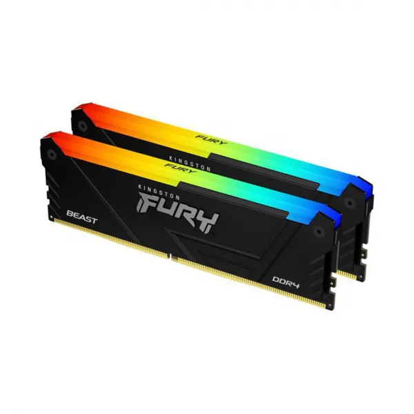 Комплект модулей памяти Kingston FURY Beast RGB KF432C16BB12AK2/32 DDR4 32GB (Kit 2x16GB) 3200MHz купить с доставкой