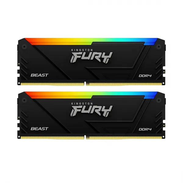 Комплект модулей памяти Kingston FURY Beast RGB KF432C16BB12AK2/32 DDR4 32GB (Kit 2x16GB) 3200MHz купить с доставкой