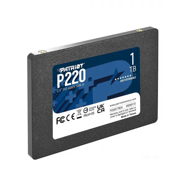 Твердотельный накопитель SSD Patriot P220 1TB SATA III купить с доставкой