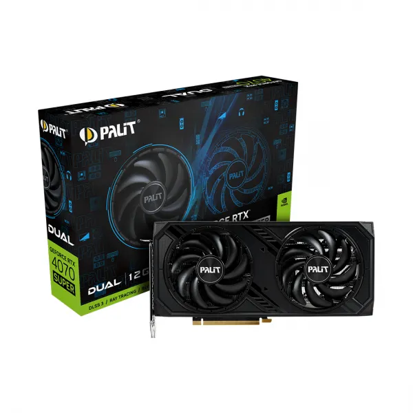 Видеокарта PALIT RTX4070 SUPER DUAL 12GB (NED407S019K9-1043D) купить с доставкой