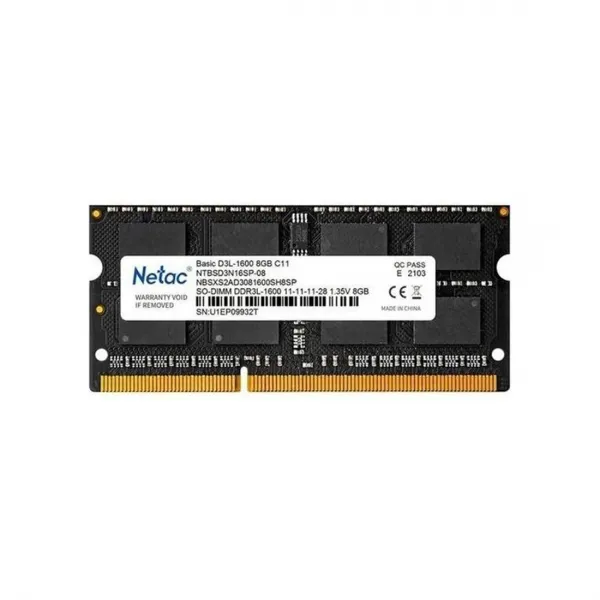 Модуль памяти для ноутбука Netac NTBSD3N16SP-08 DDR3 8GB <PC4-12800/1600MHz> купить с доставкой